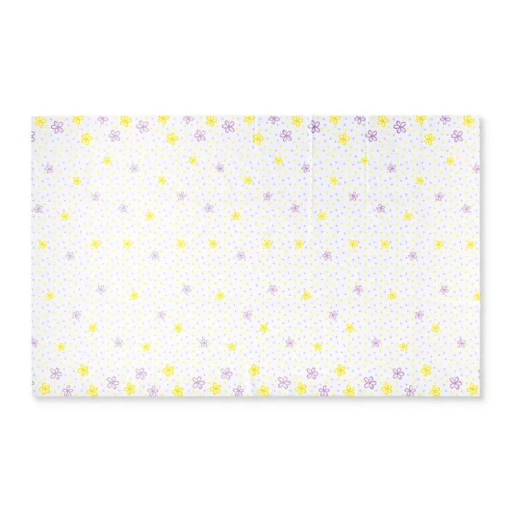 Xenos Tafelkleed bloem - wit/roze/geel - papier - 138x220 cm- Tafelkleden