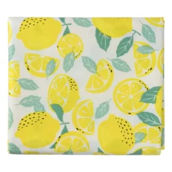 Xenos Tafelkleed citroen - geel/wit - 150x220 cm- Tafelkleden