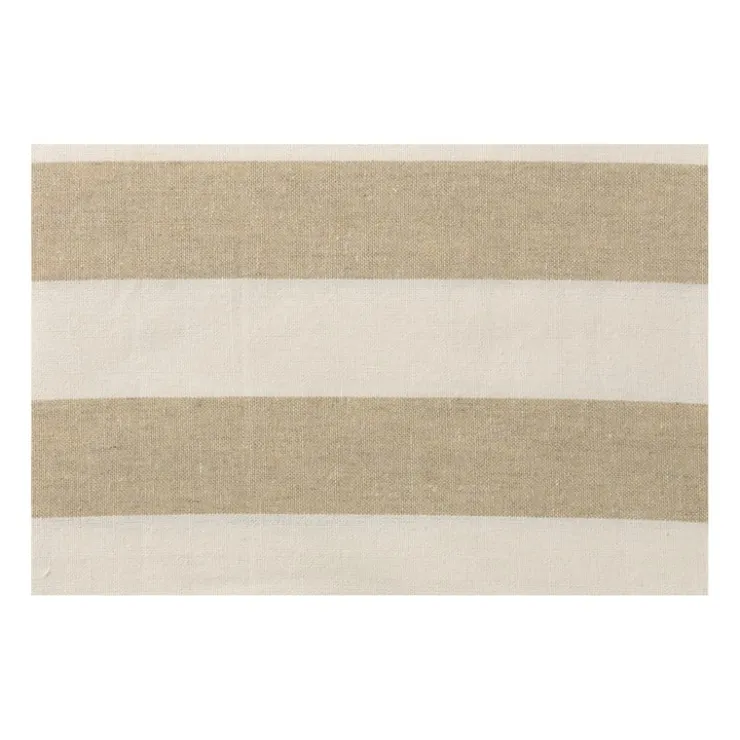 Xenos Tafelkleed gestreept - wit/beige - 140x240 cm- Tafelkleden|Kersttafelkleden