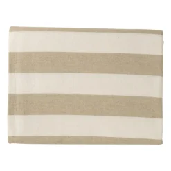Xenos Tafelkleed gestreept groot - wit/beige - 145x320 cm- Tafelkleden|Kersttafelkleden