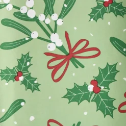 Xenos Tafelkleed mistletoe - groen - 138x220 cm- Kersttafelkleden