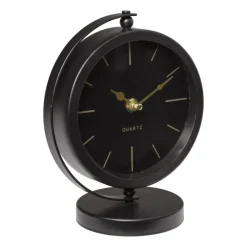 Xenos Tafelklok rond - metaal - 16x10.5x20 cm- Klokken