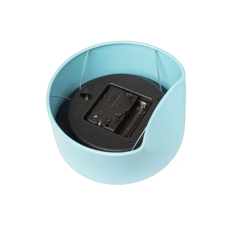 Xenos Tafelklokje rond - blauw - ø15x7 cm- Klokken