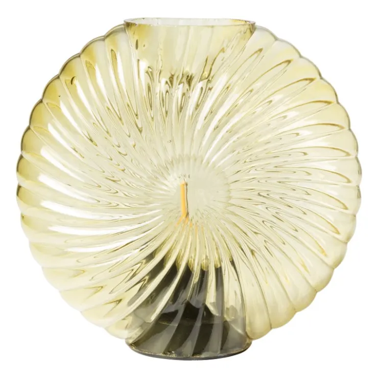 Xenos Tafellamp schelp - geel - 17x18x7.5 cm- Kerstcadeaus|Tafellampen