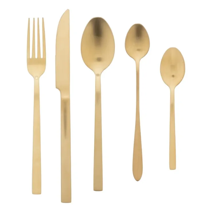 Xenos Tafellepels - goudkleurig - set van 2- Lepels