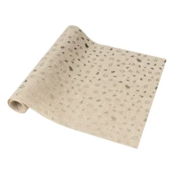 Xenos Tafelloper decostof - velvet/polyester - 28x150 cm- Kersttafelkleden