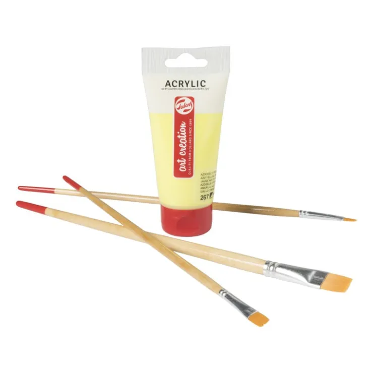 Xenos Talens acrylverf - geel - 75 ml- Verf