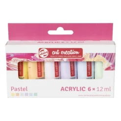 Xenos Talens acrylverf - pastel - set van 6- Verf