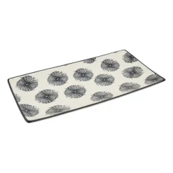 Xenos Tapas bord Sevilla - bloemen - 28x15.5 cm- Sushi Servies|Tapasservies