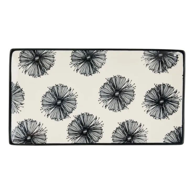 Xenos Tapas bord Sevilla - bloemen - 21.5x12 cm- Sushi Servies|Tapasservies