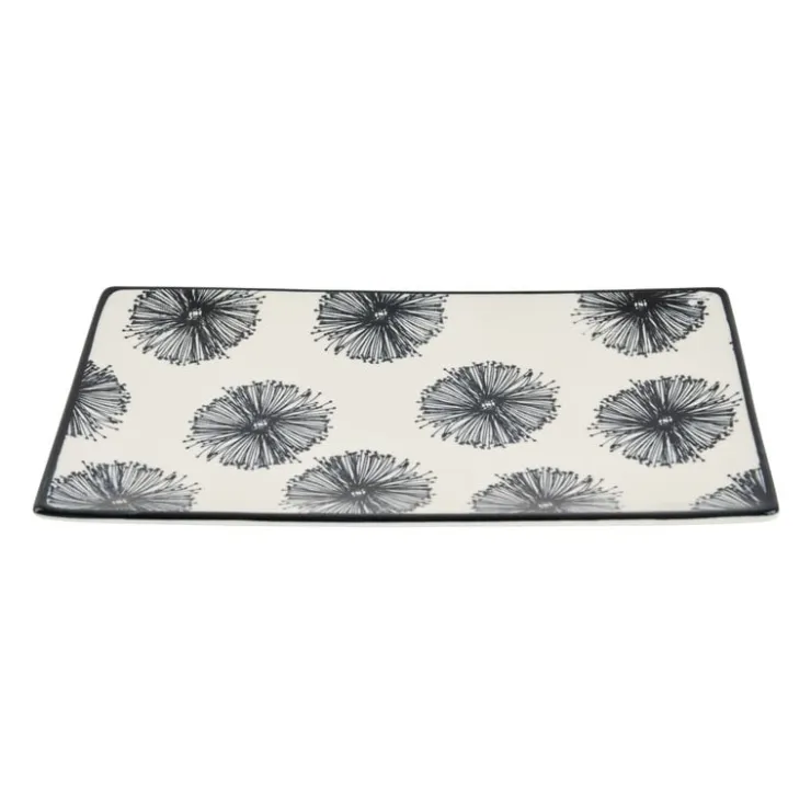 Xenos Tapas bord Sevilla - bloemen - 21.5x12 cm- Sushi Servies|Tapasservies