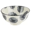 Xenos Tapas rijstschaaltje Sevilla - bloemen - ø11.5x5.8 cm- Sushi Servies|Tapasservies
