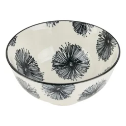 Xenos Tapas rijstschaaltje Sevilla - bloemen - ø11.5x5.8 cm- Sushi Servies|Tapasservies