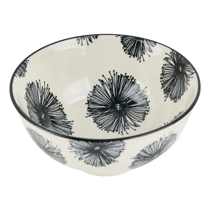 Xenos Tapas rijstschaaltje Sevilla - bloemen - ø11.5x5.8 cm- Sushi Servies|Tapasservies