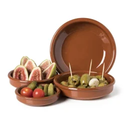 Xenos Tapas schaaltje klei - bruin - ⌀16 cm- Tapasservies