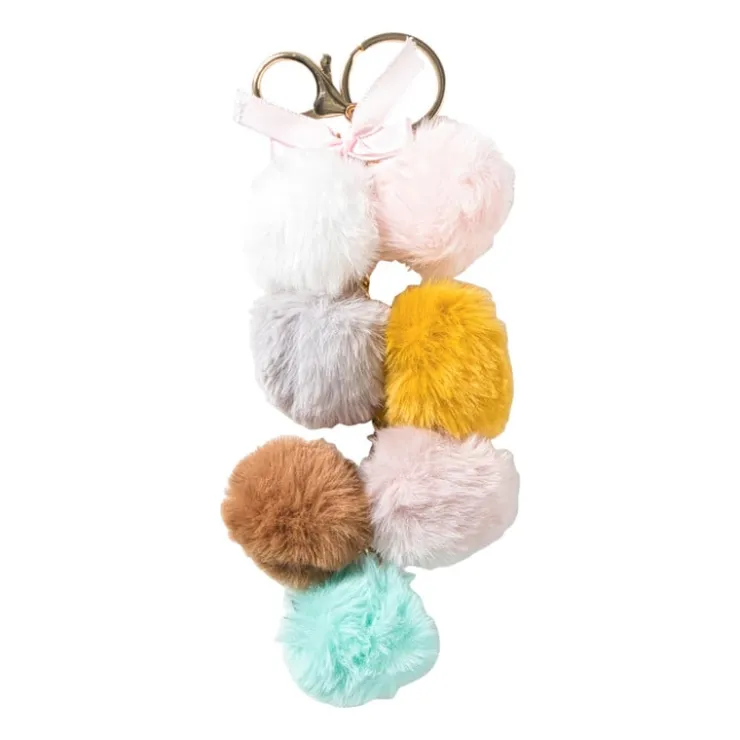 Xenos Tashanger pompom - multikleur- Tashangers