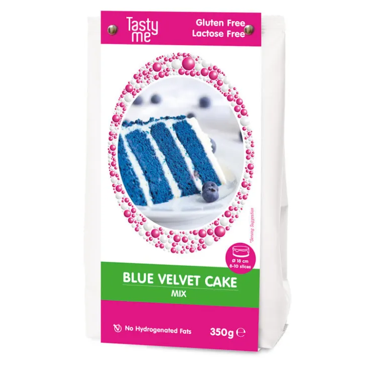 Tasty Me blue velvet cake - blauw - 350 g- Bakmixen