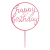 Tasty Me cake topper - Happy Birthday rond - roze- Cake Toppers