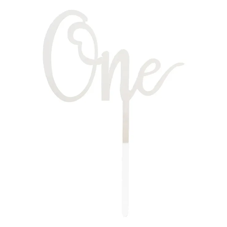 Tasty Me cake topper - One - zilver- Cake Toppers