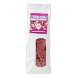 Tasty Me candy drops/smeltchocolade - roze - 300 gram- Taartdecoratie
