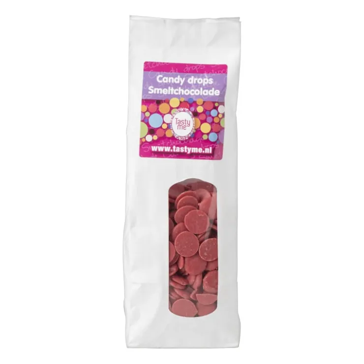 Tasty Me candy drops/smeltchocolade - roze - 300 gram- Taartdecoratie