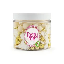 Xenos Tasty Me crispy chocolade ballen - goud - 100 gram- Taartdecoratie|Kerst Bakken