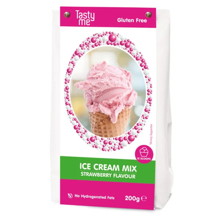 Tasty Me ijsmix - aardbei - 200 gram- Bakmixen|Ijs