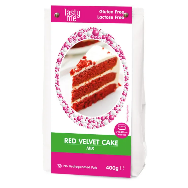 Tasty Me red velvet cake - glutenvrij en lactosevrij - 400 gram- Bakmixen