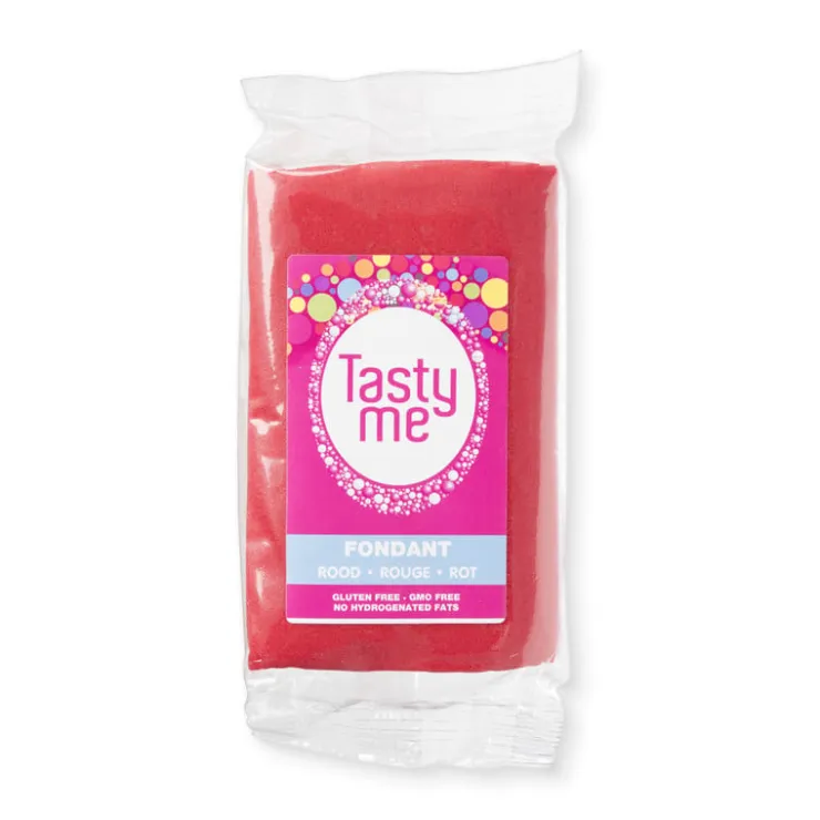 Tasty Me rolfondant - rood - 200 gram- Fondant|Taartdecoratie