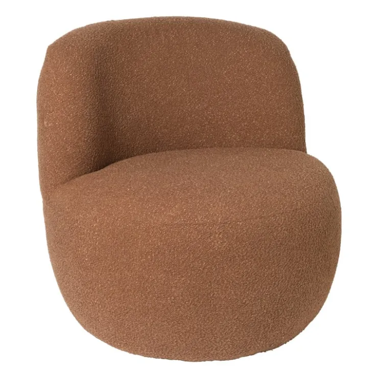 Xenos Teddy fauteuil - amber - ø73.5x71.5 cm- Fauteuils