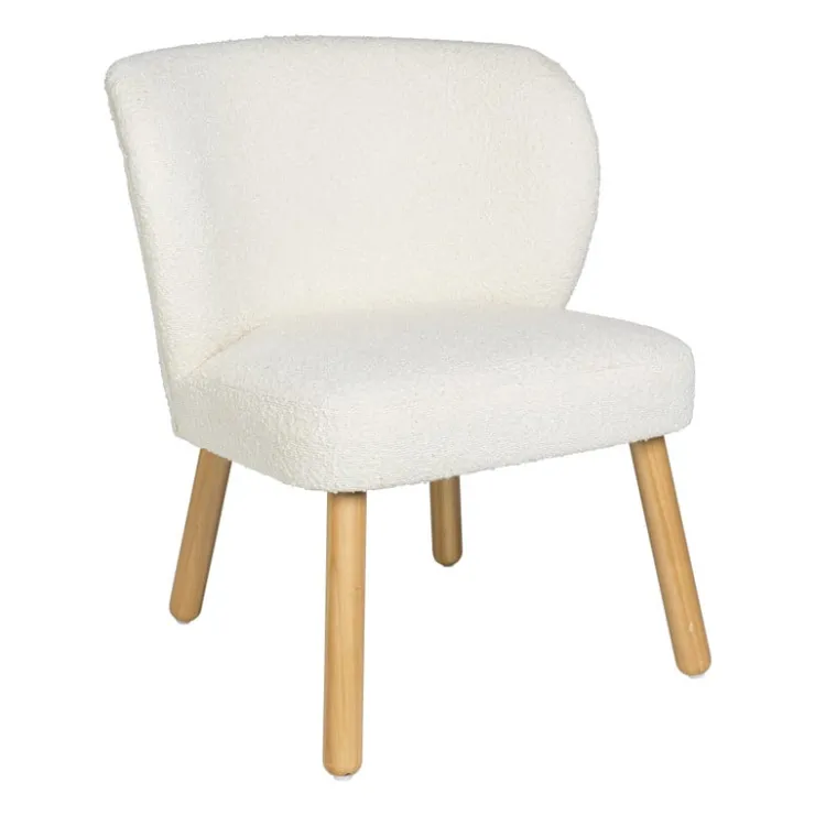Xenos Teddy fauteuil - Troyes - wit - 68.5x60x59.5 cm- Fauteuils