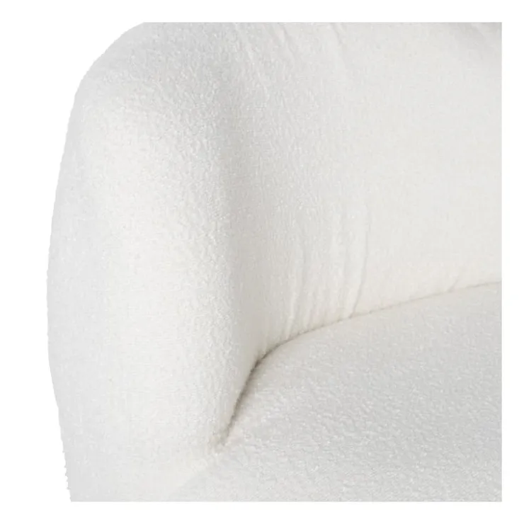 Xenos Teddy fauteuil - wit - ø73.5x71.5 cm- Fauteuils
