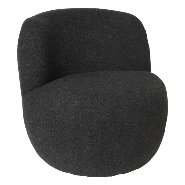 Xenos Teddy fauteuil - zwart - ø73.5x71.5 cm- Fauteuils