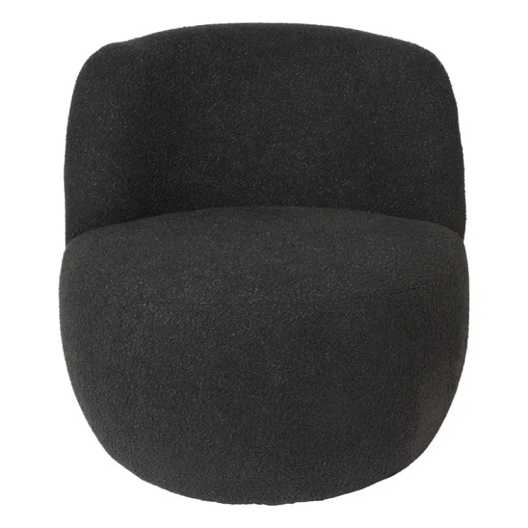Xenos Teddy fauteuil - zwart - ø73.5x71.5 cm- Fauteuils