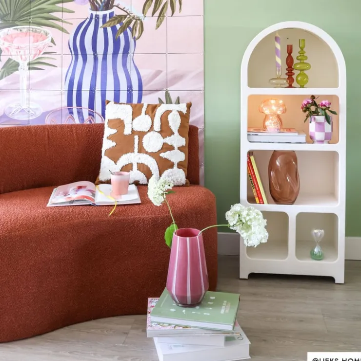 Xenos Teddy loveseat fauteuil - bruin - 71x120x71 cm- Bankjes