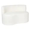 Xenos Teddy loveseat fauteuil - wit - 71x120x71 cm- Bankjes