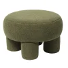Xenos Teddy poef dodo - groen - ø52x31 cm- Poefjes
