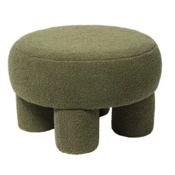 Xenos Teddy poef dodo - groen - ø52x31 cm- Poefjes