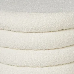 Xenos Teddy poef gelaagd met opbergruimte - Troyes - ø41x32.5 cm- Kerstcadeaus|Poefjes