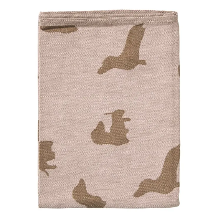 Xenos Theedoek teckels - roze/bruin - 50x70 cm- Thee- En Keukendoeken