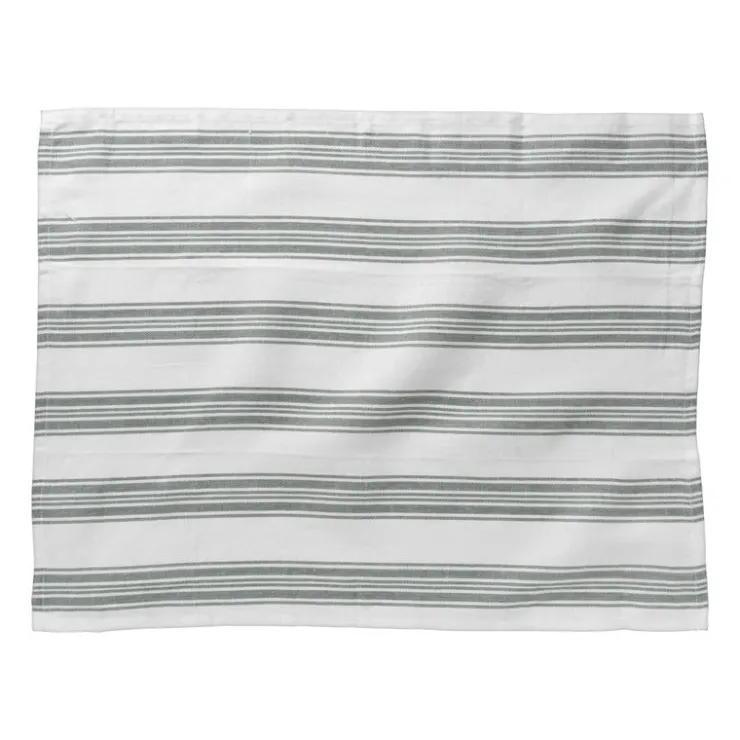 Xenos Theedoeken set van 3 - groen/wit - 45x65 cm- Thee- En Keukendoeken