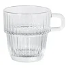 Xenos Theeglas ribbel met oor laag - 250 ml- Theeglazen|Theeglazen