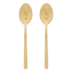 Xenos Theelepels - goudkleurig - set van 2- Lepels