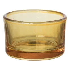 Xenos Theelichthouder - geel - ø5x3.2 cm- Waxinelichthouders