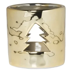Xenos Theelichthouder goud - diverse varianten - ø7.8x7.6 cm- Spellen|Kerstcadeaus