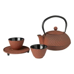 Xenos Theepot Yuka - rood - 1.2 liter- Theepotten