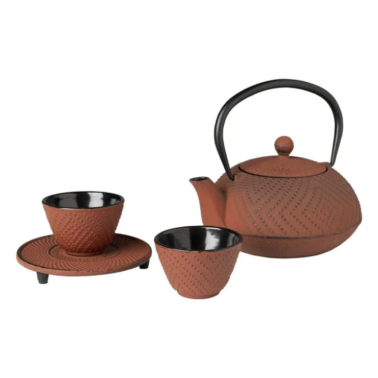Xenos Theepot Yuka - rood - 1.2 liter- Theepotten