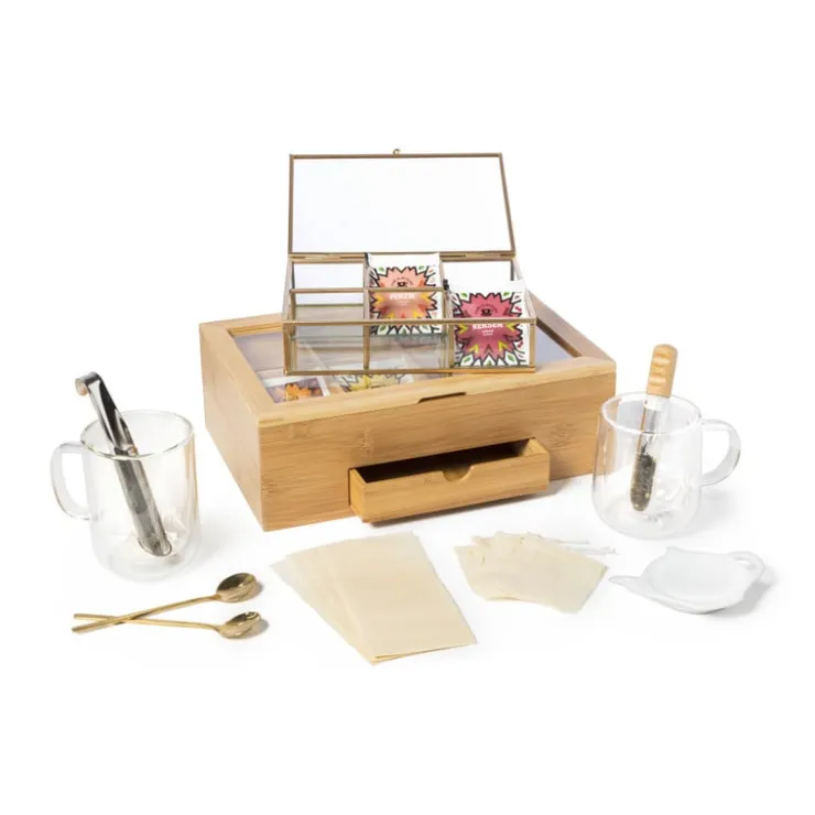 Xenos Theezakjeshouder - wit porselein- Thee Accessoires