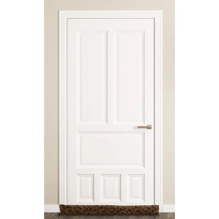 Xenos Tochtstopper panter - bruin - 90x9 cm- Winterartikelen