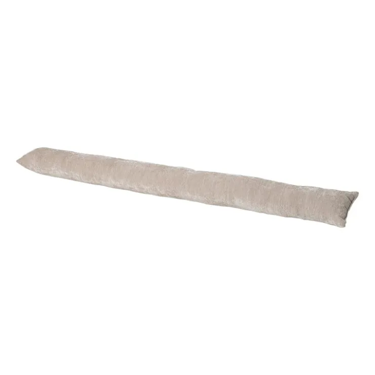 Xenos Tochtstopper velours - beige - 90x9 cm- Winterartikelen